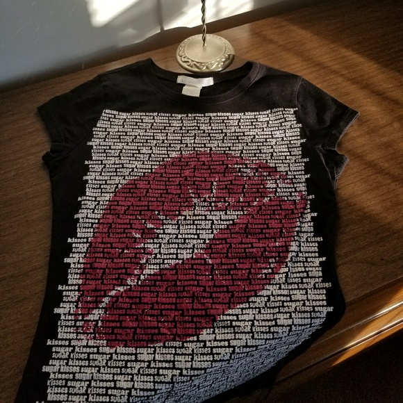 Charlotte Russe Tops - Sugar Kisses Retro 80's Vibe Tee